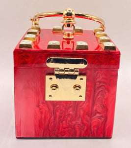 Cuby Red Evening Bag