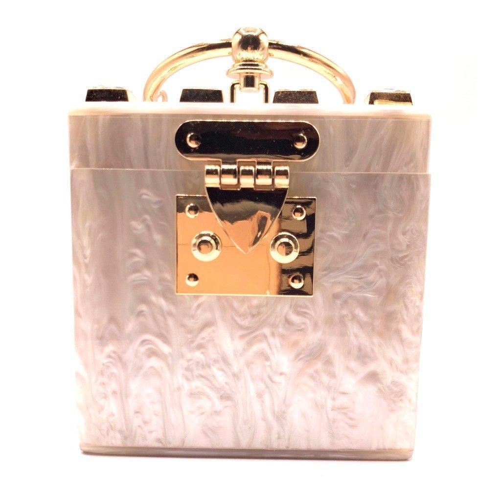 Cuby White Evening Bag