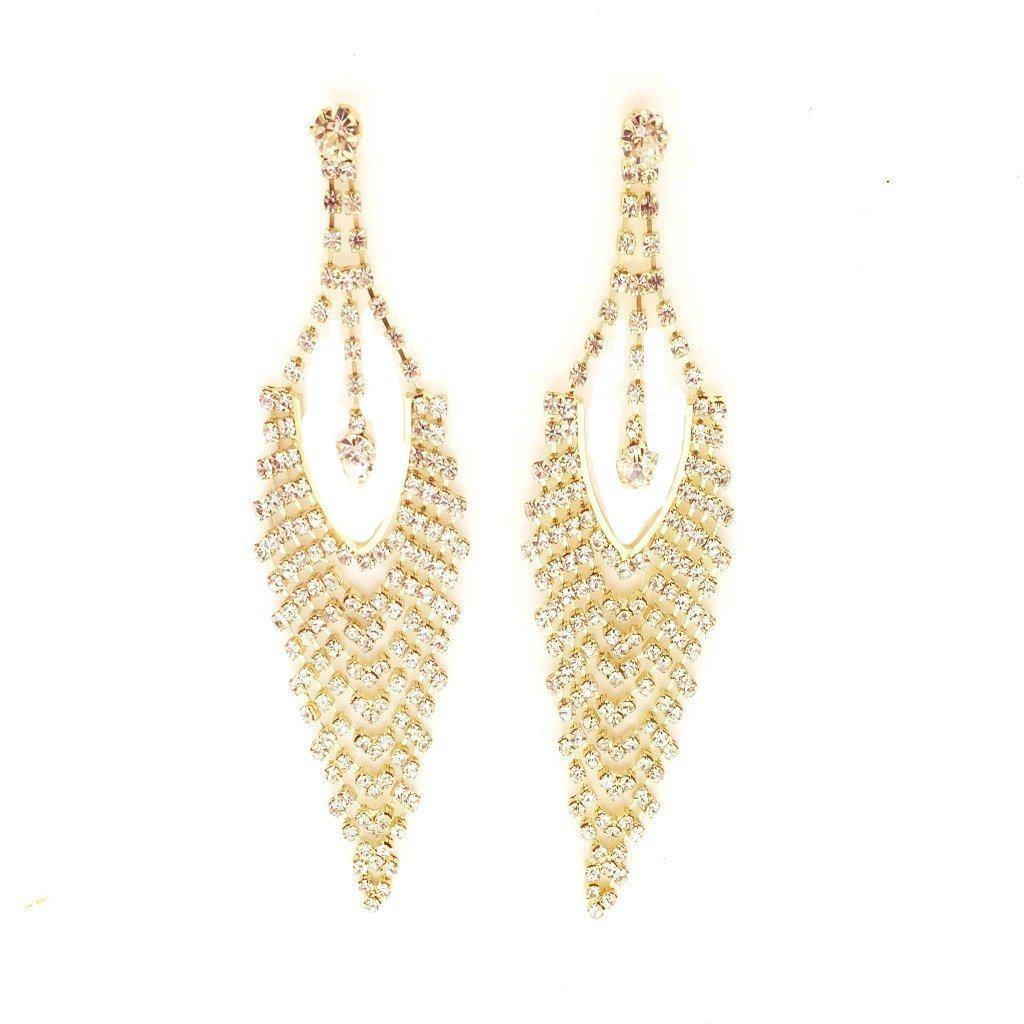 Facia Elegant Gold Drop Earrings