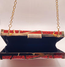 Load image into Gallery viewer, Kav Red Glitter Elegant Clutch

